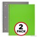 Five Star Spiral Notebooks 3 Subject College Ruled Paper 150 Sheets 11 x 8-1/2 Gray Lime 2 Pack (38819) - B01B8YPI8A