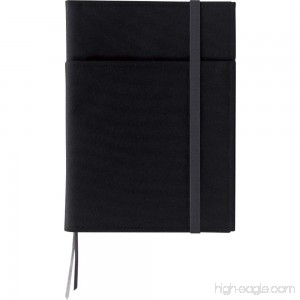 Kokuyo Systemic Refillable Notebook Cover - Twin Ring Notebook with Edge Title - A5 (5.8 X 8.3) - Normal Rule - 28 Lines X 50 Sheets - Black Cover - B0049KD4LE