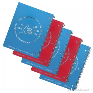 Lefty's Left-handed Wide-ruled Spiral Notebook Assorted Colors 5 Pack - B004U5XM74