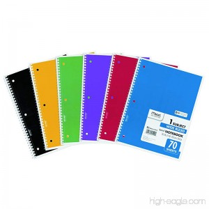 Mead Spiral 1-Subject Wide-Ruled Notebook 1 Notebook Color May Vary Assorted Colors (05510) - B00004YV1W