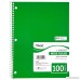 Mead Spiral Notebook 1 Subject Wide Ruled 100 Sheets 8 x 10 1/2 Assorted Colors Pack Of 6 - B01E0APXMK