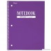 Mead Spiral Notebook 1 Subject Wide Ruled Paper 70 Sheets 10-1/2 x 7-1/2 Plastic Green Blue Black Red Purple Yellow 6 Pack (38966) - B072HV8TQ9