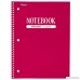 Mead Spiral Notebook 1 Subject Wide Ruled Paper 70 Sheets 10-1/2 x 7-1/2 Plastic Green Blue Black Red Purple Yellow 6 Pack (38966) - B072HV8TQ9
