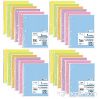 Mead Spiral Notebook  Wide Ruled  1 Subject  Assorted Pastel Colors  24 Pack - B075NLSJH6