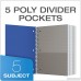Oxford 5-Subject Poly Notebooks 9 x 11 College Rule Assorted Color Covers 200 Sheets 5 Poly Divider Pockets 2 Pack (10388) - B07CJPSD3F