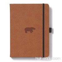 Dingbats Wildlife Medium A5+ (6.3 x 8.5) Hardcover Notebook - PU Leather  Micro-Perforated 100gsm Cream Pages  Inner Pocket  Elastic Closure  Pen Holder  Bookmark (Grid  Brown Bear) - B01BUBWTBK