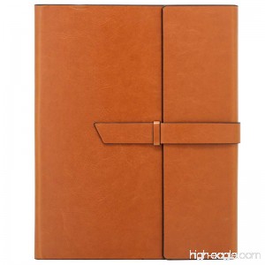 Gallaway Leather Padfolio Portfolio Folder - Perfect for your Interviews Resumes Presentations and Meetings and it fits Letter Legal A4 Notebooks and Notepads (Brown) - B01LXLAQ5Y