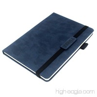 Hardcover Notebook/Hardcover Journal  Lined Pages  Hard Back Notebook with Pen Loop - A5  80 Sheets(160 Pages)  8.4" x 5.8"  Blue - B077GQFFQL