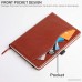 Hardcover Notebook/Journal with Thick Ruled/Lined A5 Paper (8.3 x 5.5) - 100gsm Ztotop Lay Flat 180° Perforated Leather Notebook with Pen Loop Brown - B07FKG8XLF