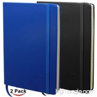 Jalousie 2 Pack A5 Thick Classic Writing Ruled Notebook Journal Hard Cover Banded Premium Paper Paper Large 240 Pages and 24 Page blank monthly planner 8.4 x 5.7 in 264 Pages in total 100 gsm - B07833ZY3J