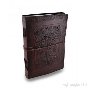 Leather Journal Diary Embossed Large Tree Notebook for Writing Leather Diary Handmade Leather Journal Gbag (T) - B01JA4LZ5U