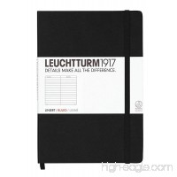 Leuchtturm1917 Medium Size Hardcover A5 Notebook  Ruled Pages  Black - B002CVAU1Y