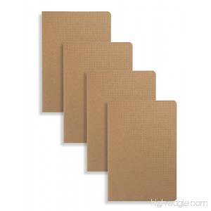 Miliko A5 Kraft Paper Series A5 Softcover Notebooks/Journals/Diary Set-4 Items Per Pack(Dot) - B01M1H0E5X