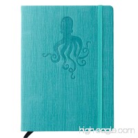 Red Co Journal with Embossed Octopus  240 Pages  5"x 7" Dotted  Turqoise - B0792JBX18
