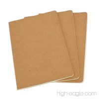 Unlined Travel Journal Set With 3 Notebook Journals for Travelers - Kraft Brown Soft Cover - A5 Size - 210 mm x 140 mm - 60 Pages/30 Sheets - B01ERR7VC6
