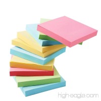 AIEX AIEX-01 Sticky Notes  4 Candy Colors Self-Stick Notes 100 Sheets/Pad 3 inch X 3 inch Easy Post (Pack of 10) - B076X1NRBP