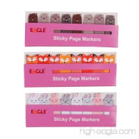 Eagle Cute Cartoon Animal Sticky Page Markers Sticky Notes  Flag Markers  Bookmarkers  15 Sheets/Pad  8 Pads/Set  3 Sets  Total 360 Sheets (Pink) - B076WZQV2K