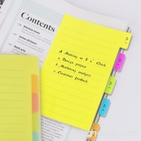 Eagle Divider Sticky Notes 60 Ruled Notes  4 x 6 Inches  Assorted Neon Colors (1-Pack) - B01M4J3XU2