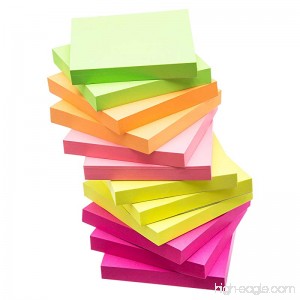 eBoot Sticky Notes Self Sticky Notes 3 x 3 Inches 12 Pieces 100 Sheets/Pieces Assorted Colors - B01N6LZRYP