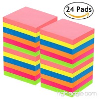 HOMIMP Sticky Notes 3x3  24 Pads  70 Sheets/Pad  Colorful Self-Stick Notes for Home  Office - B077TSGYCH