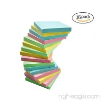 Maihadi Super Sticky Note 3 x 3” 100 Sheets/pad 16pads with 4 Candy Colors New Upgrade-Double Strength Sticky Easy to Post - B07F8JWPDG