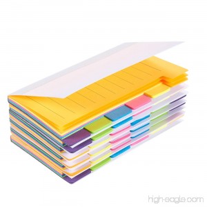 Pack of 6 Index Tabs - Divider Sticker Notes 360 Ruled Notes Bookmark Stickers- Color Coded for Students Office Use Home Use 3 x 5 inches - B078LTSXGJ