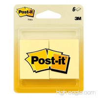Post-it Notes  1.5 in x 2 in  Canary Yellow  6 Pads/Pack (2031) - B000NUTRQ0