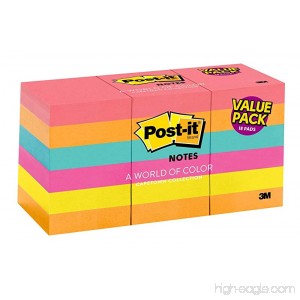 Post-it Notes 1.5 in x 2 in Cape Town Collection 18 Pads/Pack 100 Sheets/Pad (653-18AU) - B004IKXTHE