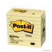 Post-it Notes 3 in x 3 in Canary Yellow Lined 6 Pads/Pack (5444) - B00063XZ1C