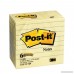 Post-it Notes 3 in x 3 in Canary Yellow Lined 6 Pads/Pack (5444) - B00063XZ1C