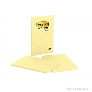 Post-it Notes 5 in x 8 in Canary Yellow Lined 2 Pads/Pack (663) - B00006JNL8