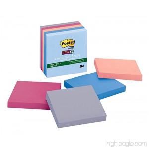 Post-it Recycled Super Sticky Notes 3 in x 3 in Bali Collection 5 Pads/Pack (654-5SSNRP) - B001UHOU08