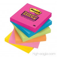 Post-it Super Sticky Notes  3 in x 3 in  Assorted Bright Colors  6 Pads  90 Sheets/Pad (654-SSPK) - B01DURQAIA