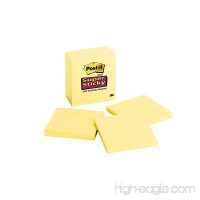 Post-it Super Sticky Notes  3 in x 3 in  Canary Yellow  6 Pads/Pack (654-6SSCY) - B00394Y5EQ