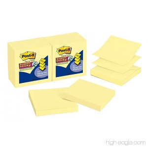 Post-it Super Sticky Pop-up Notes 3 in x 3 in Canary Yellow 12 Pads/Pack (R330-12SSC) - B000TSE48W
