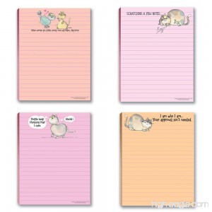 Funny Cat Theme Pads - 4 Assorted Kitty Note Pads - B00PYP89JU
