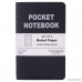 Pocket Notebook - 3.5x5.5 Field Journal Lined Memo Book Black Set of 5 - B07BJHBJFB