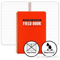 The Indestructible Waterproof Tearproof Weatherproof Spiral Bound Field Notebook - 4.875x7.25 - Orange - Lined Memo Book - B07488RHT8
