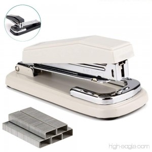Staplers Rotate Stapler Desk Stapler Metal Stapler Office Supplies with 1000 Staples (White) - B078X4SWPR