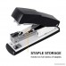ZZTX Stapler Black Classic Metal Desktop Stapler With 3000 Count Staples and Staple Remover (Black) - B07D1MY97Z