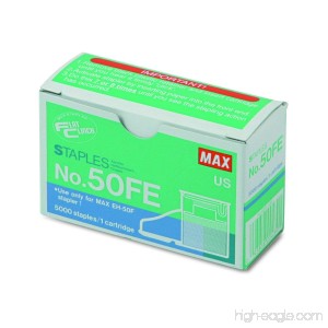 Max 50-FE Staple Cartridge for EH-50F Flat-Clinch Electric Stapler 5000/Box - B003DXKZM4