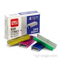 Mini Color Staples  10#(for use in Max HD-10DF Stapler)  3/8" Crown x 3/16" Leg  800pcs  4 colors(Pink  Yellow  Blue  Green) - B00F0706XY