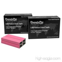 Premium Pink Staples - Standard Staples - Size 26/6 Half Strip 10 000 Count - B07BYSC8BY