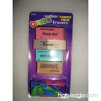 Colorific Power Erasers (1 Pink Pet  1 Union  1 Rub-a-way  1 Artgum and 12 Arrowhead Cap Erasers) 16 Pcs - Great Value - B019VP5BSU