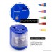 Cordless Pencil Sharpener Small Electric Colored Pencil Sharpener for Artist Crayola Pencil Sharpener Battery Operated Dual Hole Pencil Sharpener for 6-12mm No.2&Drawing Pencils School Kids Blue - B075TZPSRB