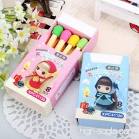 Fucung 8pcs/set Creactive Matchstick Eraser  Colorful Pencil Rubber School Office Stationery  Best Gift for Friends & Kids - B07F9S5VPW