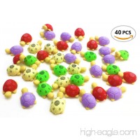 IFfree 40pcs Stationery Gift Turtle Erasers For Your Kids Students Stationery Prizes.Colors Random. - B01KT29K4A