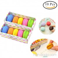 Ioffersuper 10 pcs/lot Fashion Cute Macarons Colors Rubber Pencil Eraser Sweet Stationery Set - B078YQXMMJ