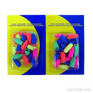 Neon Variety Color Cap Erasers - Arrowhead Style 50-Count. - B01M64L0L2