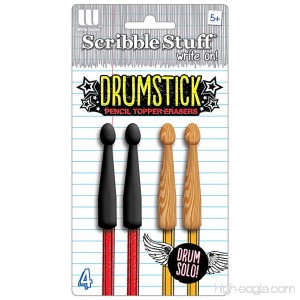The Board Dudes Write Dudes Scribble Stuff Drumstick Pencil Topper Erasers - Drum Solo (CYH09) - B00LYJOMKA